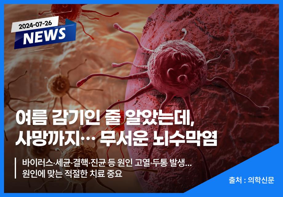 [의학신문] 여름 감기인줄 알았는데, 사망까지…무서운 뇌수막염 이미지